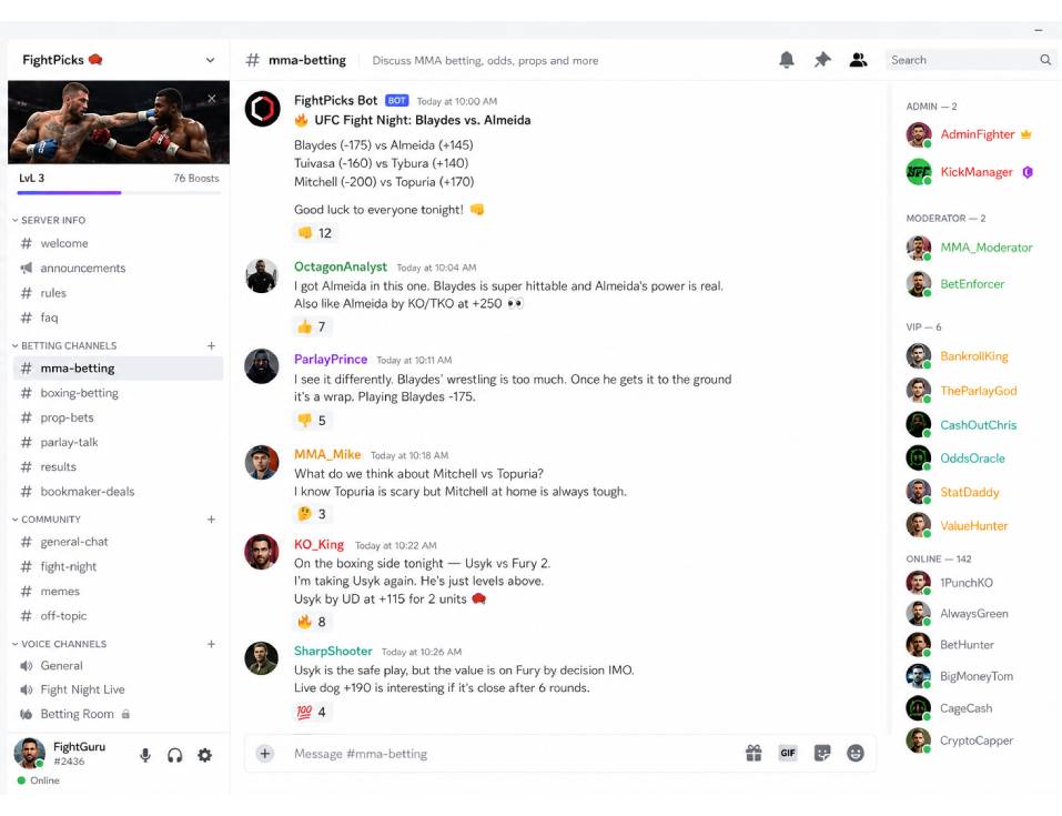 Expert chat feed