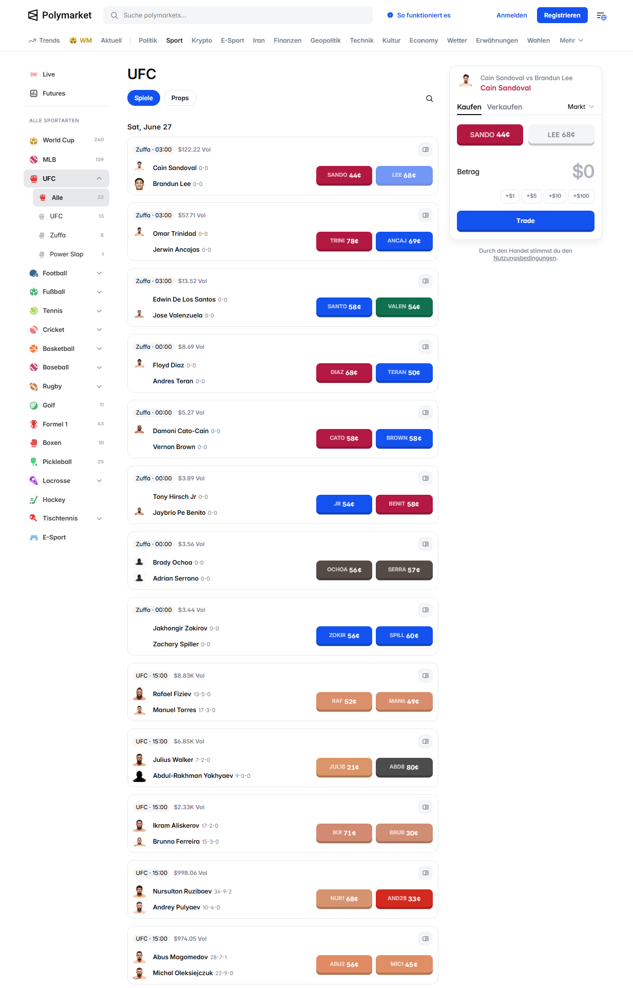Polymarket platform